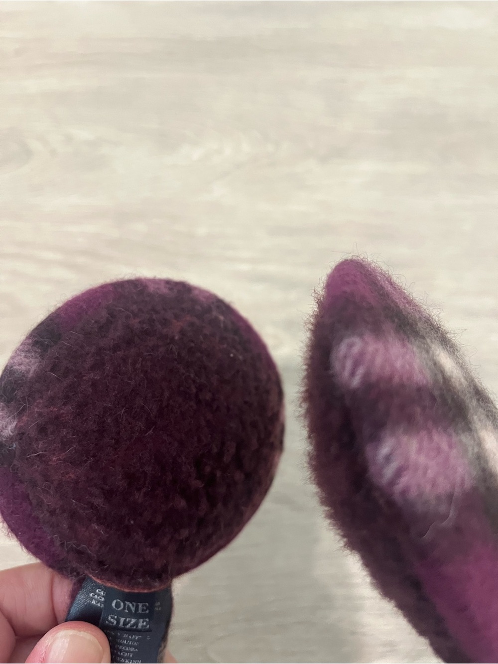 BURBERRY London Purple Plaid Check Cashmere Wool Earmuffs Earmuff One Size - Picture 5 of 7